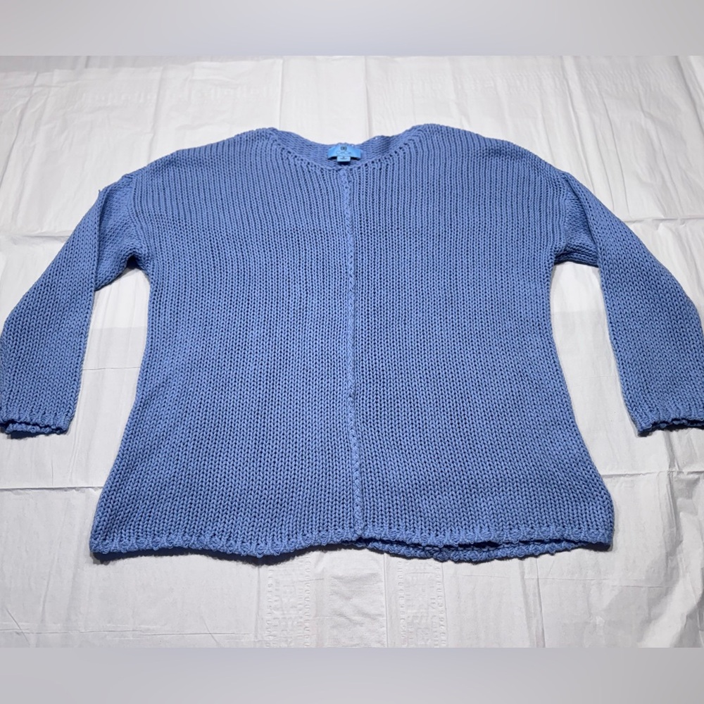 CeCe V-Neck Sweater in Sky Blue